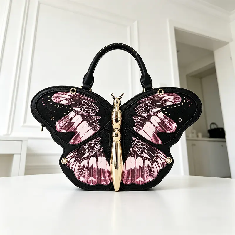 Fashion Crossbody Purse for Women, Sweet-and-Cool Street Style Handbag with Butterfly Design, Durable with Zip Closure, Durable Handbag, Casual Wear