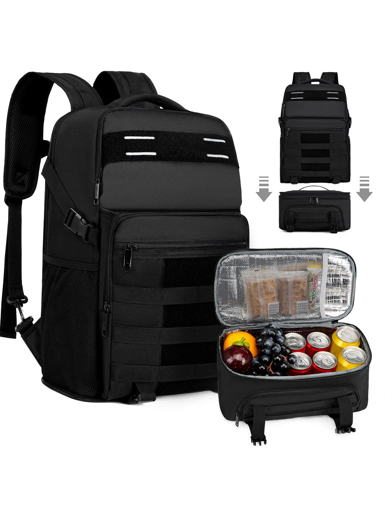 Lunch Backpack, Insulated Cooler Backpack, Collapsible Cooler, Detachable Lunch Backpack, RFID Laptop Backpack for Work Travel, Lunch Bag for Men & Women, Picnic Essentials, Road Trip Essentials, Backpack Coolers