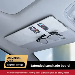 Car Sun Visor Storage Holder and Extender for Glasses Documents and Phone Anti Glare Sun Visor Cover Universal Car Accessories