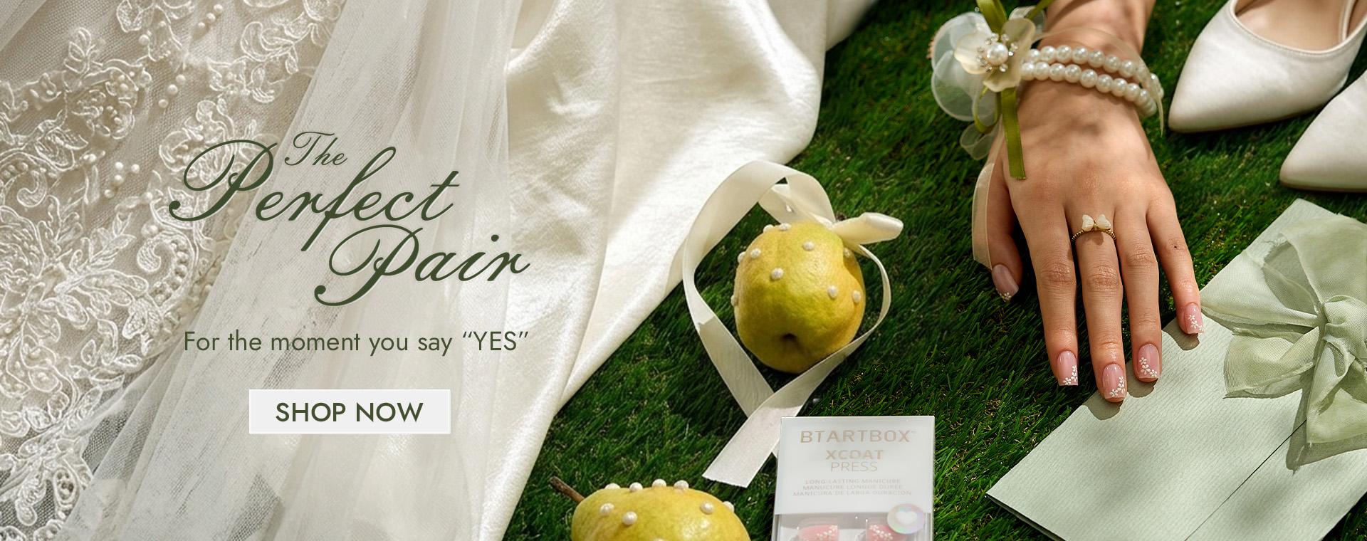 BTArtbox Press On Nails - The Perfect Pair Pastel Short Press On Nails with Glue for Women, Square or Almond Opaque Soft Gel Glue On Nails in 16 Sizes - 32 Stick On Nails Kit