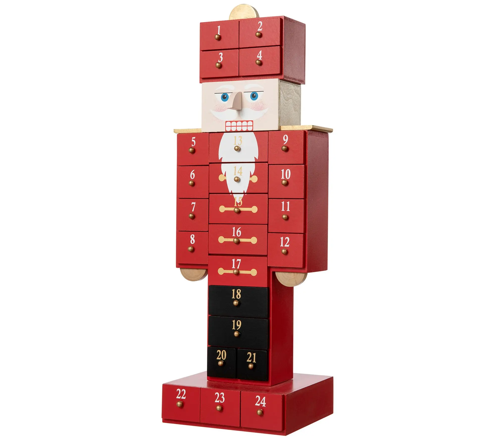 Glitzhome 17.25"H Christmas Nutcracker Countdown Calendar Glitzhome 17.25"H Christmas Nutcracker Countdown Calendar