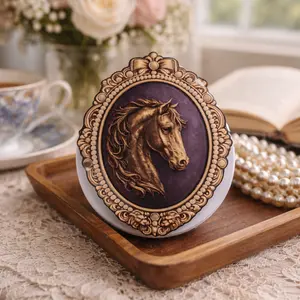 Regency Horse Cameo Magnetic Kindle Grip | Vintage Romance MagSafe Reading Holder | Equestrian Bookish Accessory