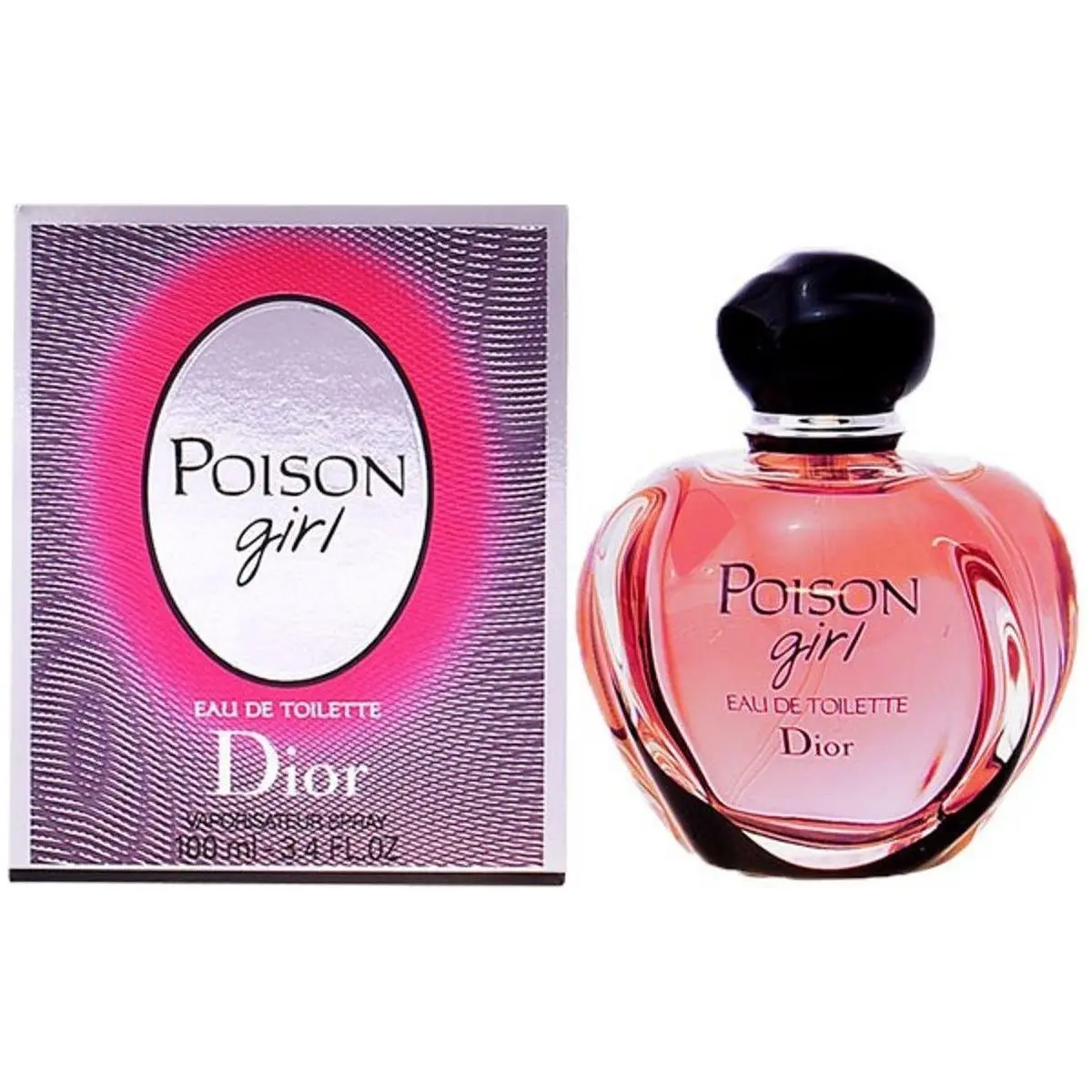 Dior Poison Girl Eau de Toilette Spray for Women, Sweet Woody Fragrance with Vanilla, Rose, and Bitter Orange Notes, 3.4 oz, Vanilla Girl, Signature Scent, Women's Fragrance, 3.4 Fl Oz, Spray Bottle, Citrus, Female Wear, Pleasure To The Point Of Addiction