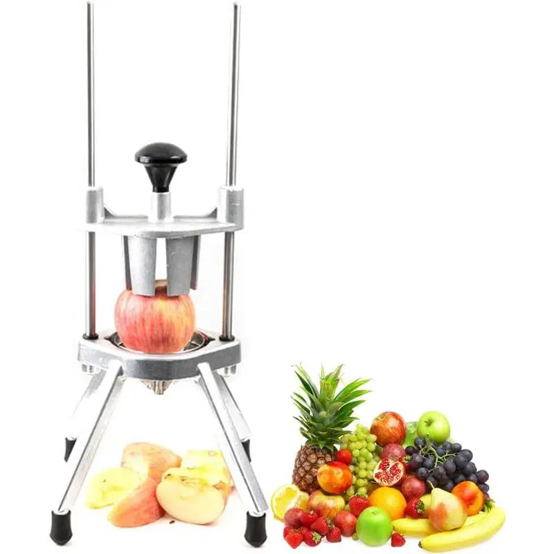 Commercial Stainless Steel-Aluminium Blade Kitchen Utensil - Durable High-Efficiency Fruit Wedger for Cutting Fruits, Safe for Children, Lemon/Lime Slicer, Vegetable Cutter for Potatoes, Tomatoes
