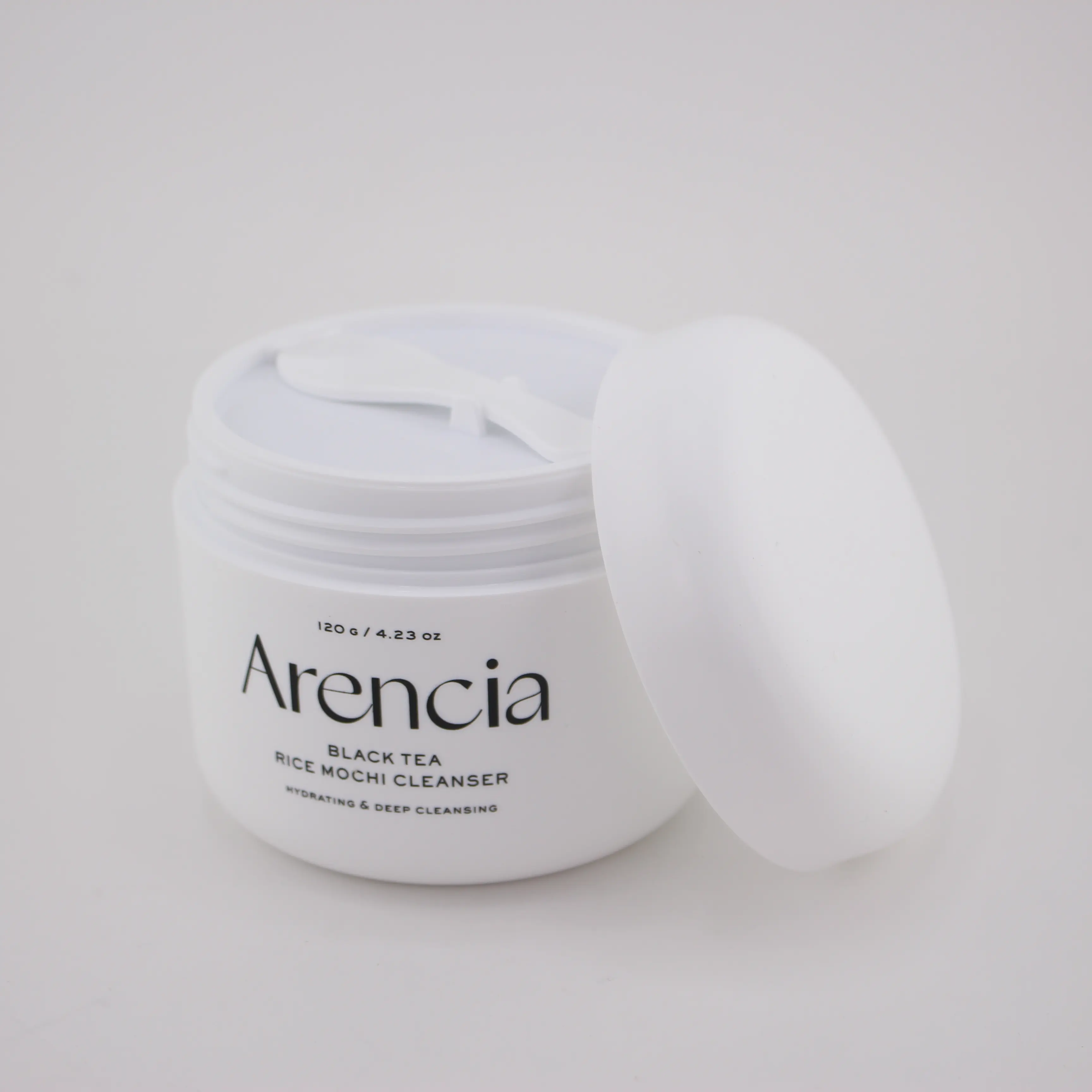 Arencia Black Tea Rice Mochi Facial Cleanser (120g) - Exfoliating, Radiance-Boosting, Sensitive Skin-Friendly, Hydrating, Nourishing Facial Cleansing Product
