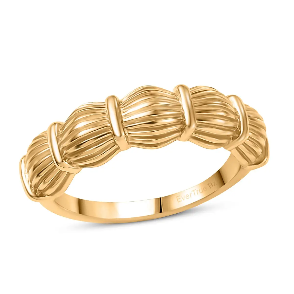EverTrue Bronzella Collection Band Ring in 18K YG Plated Bronze (Size 10.0)