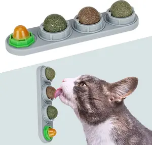 4 Pcs Natural Catnip Mint Balls – Safe Cat Dental Toys for Healthy Teeth & Fun Play Silvervine Edible