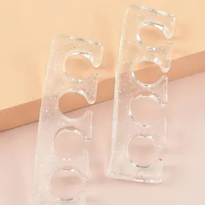 6pcs Soft Silicone Nail Dividers for Foot Comfort Support - Transparent Toe Separators & Finger Splitters with C-Shaped Cutouts, Odor-Free Manicure Pedicure Tools for Nail Polish & Toenail Care, Simple Tool, Flexible Nail Art Tools