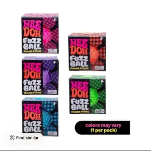 Needoh Fuzz Ball Flower Power Water Drop Squeeze Toy Stylish Sensory Stress Relief Ball 100% Authentic US Seller Fast Shipping