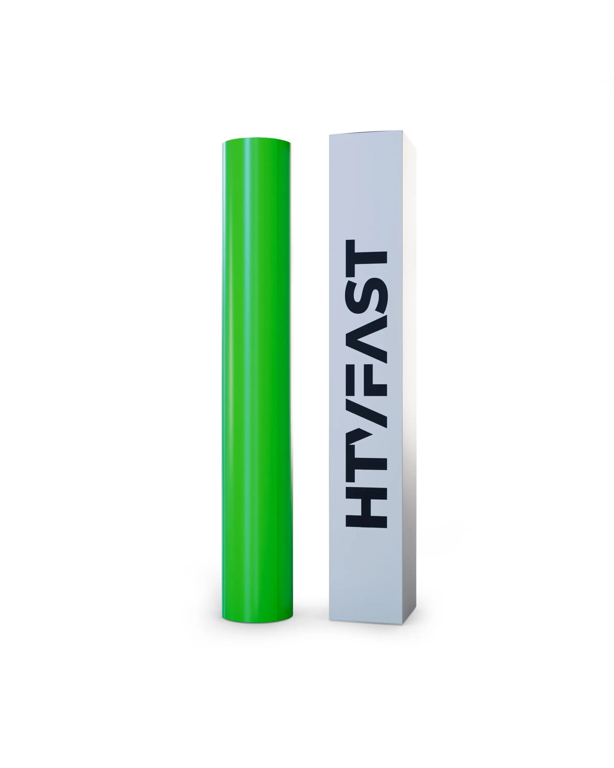 HTVFast HTV Vinyl Rolls Heat Transfer Vinyl - 11.8" x 20' Roll -Flexible & Stretchable PU Material-Easy to Cut, Weed & Transfer with Home Iron-Works on Plastic, Wood, Ceramic & Fabric (Neon Green)