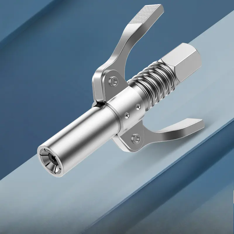 Locking Clamp-Type Grease Gun Tip with Self-Locking Nozzle, High-Pressure Clamps for Air-Driven Grease Machine Accessories with High-Pressure Compatibility