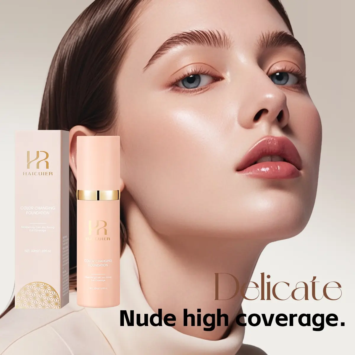 Waterproof Color-Changing Concealer Foundation Stick, Long-Lasting Coverage, Natural Radiant Finish, Moisturizing Makeup Foundation, Suitable for All Daily Makeup Looks