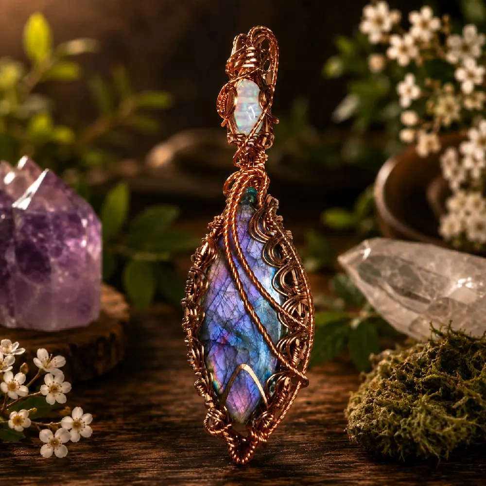 Artisan Handmade one of a kind Wire-Wrapped Pendant