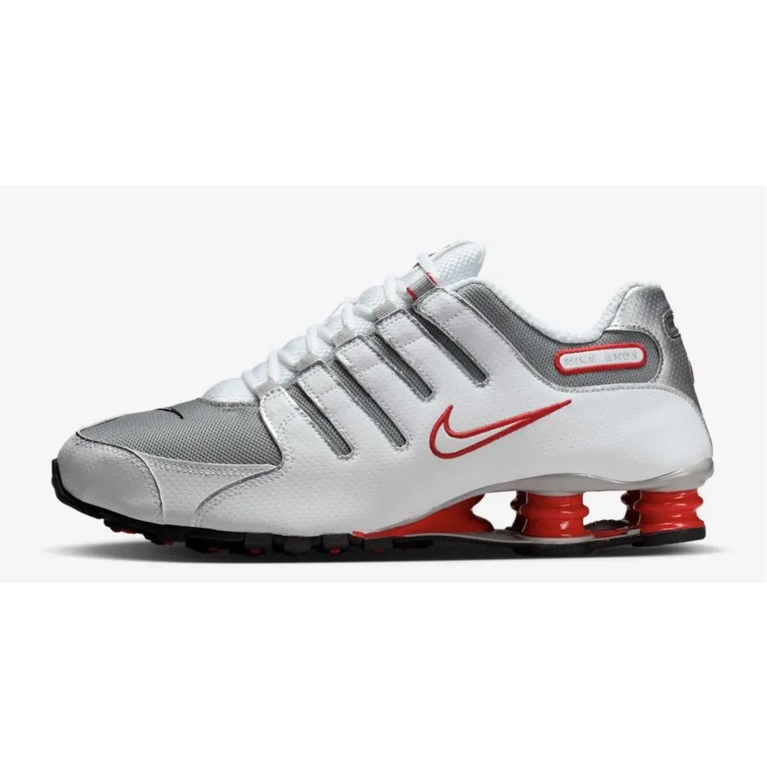 Nike Shox NZ Mens Size 9-13 Casual Running Sneaker White Red Athletic Retro Shoe