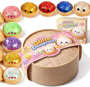 Glitter Dumpling Squishy,2026 New Dumpling Squishy Mystery Box Random Mystery Gift Box,Squishy Toys Popping,More Surprises (Random -1PC)