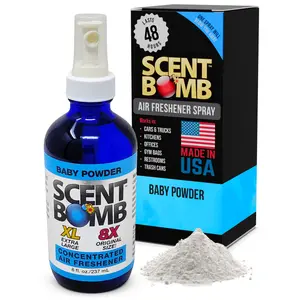 Scent Bomb Air Freshener Spray Baby Powder Scent, Long-Lasting Odor Eliminator for Home & Car, Effective Deodorizer Spray for Kitchen, Bathroom, Fresh Room Spray & Smell Neutralizer