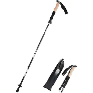 Lightweight Collpsible Trekking Pole - 7075 luminum djustble Wlking Stick for Hiking & Trvel, Foldble Quick-Lock Design, Single Pole for dults & Seniors