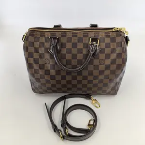 Pre-owned Louis Vuitton Canvas Tote Bags LV Checkerboard Speedy Handbag Damier 30 JY0039,BF00142