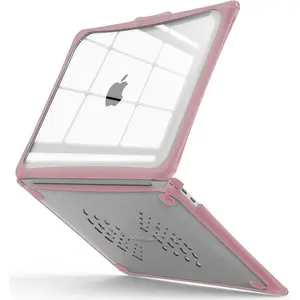 IBENZER Hexpact Compatible with MacBook 13 Inch Case 2022 2021 2020 M1 A2337 A2179 A1932, Protective Case with Screen Lock for Mac 13 with Touch ID, Pinkish, AT13PKSH