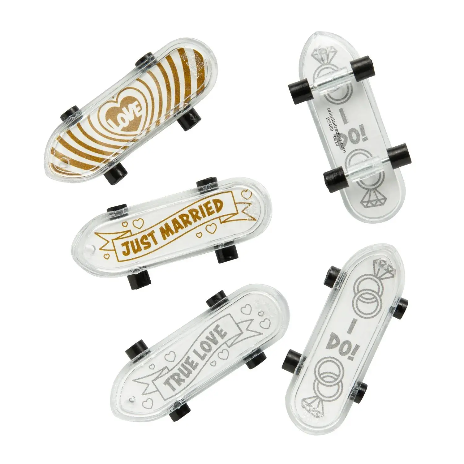 Mini Finger Skateboards, 36-Piece Set for Ages 4+ - Toy Skateboards for Wedding Favors, Finger Skateboard