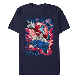 Men's Transformers Optimus Prime the Starry Night T-Shirt