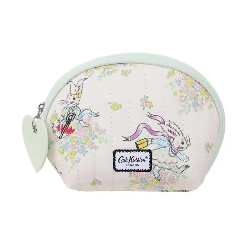 MINISO Cath Kidston Garden Workshop Shell Cosmetic Bag, Floral Zippered Storage Pouch for Travel & Everyday Beauty Organization, Back To School