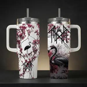 STORMMECH 40oz Portable Insulated Stainless Steel Travel Tumbler Mug - Washable Lid, Leak-Proof, Vacuum-Thermal Insulation for Hot/Cold Beverages, Band Music Tour Themed, Sleep Token Fan Gift, Portable Refillable Mug, Portable Refillable Mugs, Leak Proof