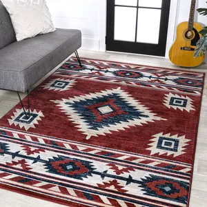 JONATHAN Y Serape Medallion Southwestern Indoor Area Rug; for Living Room, Kitchen, Bedroom, Dining Room, Office