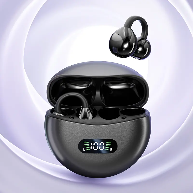【Black Friday Offer】M79 Wireless Sport Headphones — Clip-On Bone Conduction Design for Running, Hi-Res Panoramic Audio & Smart Display  Digital Electronic Bluetooth Earbud