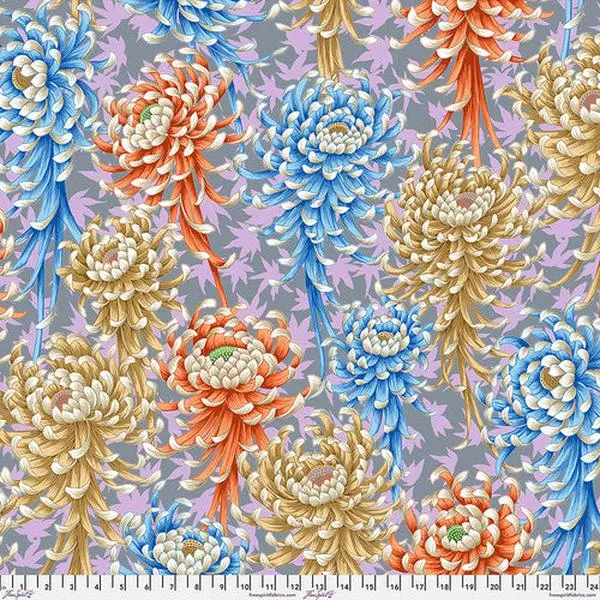Fabric FreeSpirit Kaffe Fassett Collective Pastel Spider Mums August 2025 by the Quarter Yard PWPJ135.PASTEL