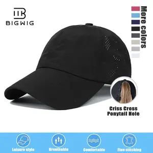 BIGWIG Women's Baseball Cap with Ponytail Opening, High Bun Ponytail Hat, Breathable Summer Sports Cap, Quick-Drying, Adjustable Buckle, Breathable Mesh Casual Hat, Summer Running Hat, Adjustable Sun Hat Vintage Newsboy Large Capacity Style Messenger Bag