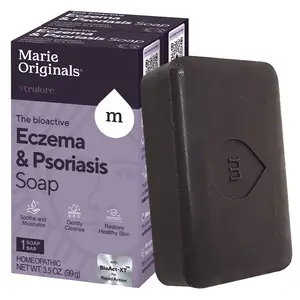 Marie Originals Eczema Face Soap Body Wash Bar – All Natural Psoriasis, Dermatitis Treatment for Dry Itchy Flaky Skin Relief – Gentle Detoxifying, Healing, Anti-Itch, Cleansing Skincare (Pack of 2)