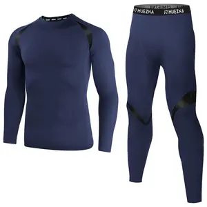 Men's FallFreshness Microfleece Technology Compression Tights - 4-Way Stretch, Lightweight, Anti-Odour, Chafe-Free Seams, Non-See-Through for CrossFit, Weightlifting Performance