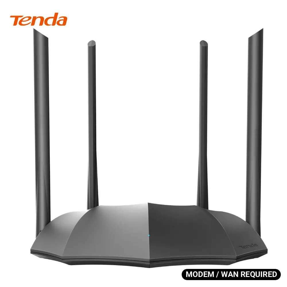 Tenda AC8 AC1200 Gigabit High-Speed WiFi Router - Dual-Band Wireless Internet Router with 3xWAN/LAN Gigabit Ports, 4x6dBi Antennas, MU-MIMO, Beamforming, IPv6, Guest WiFi, AP Mode, Parental Control, App Support, Fixed Reliable Wired Connections