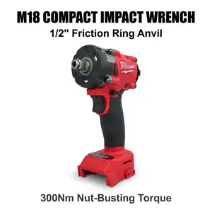 Milwaukee M18 Compact Wrench, 12.7cm Length for Undercarriage