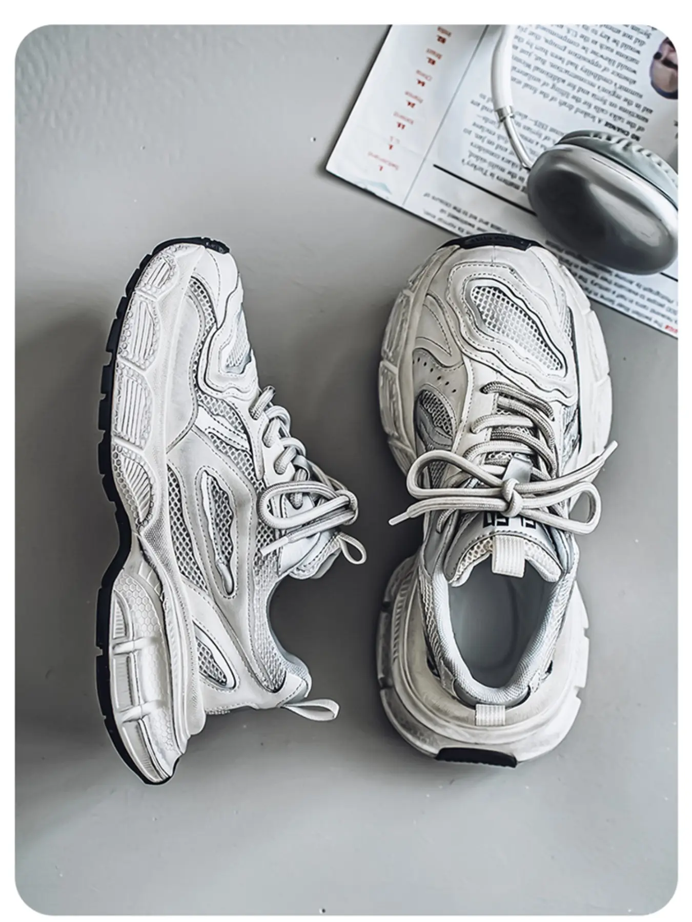Luxury Colorblock Thick Sole Dad Shoes, Breathable Mesh Casual Sports Sneakers, Men's Height Increasing Comfort Shoes, Athletic Casual Sneakers, Thick Soled Sneakers
