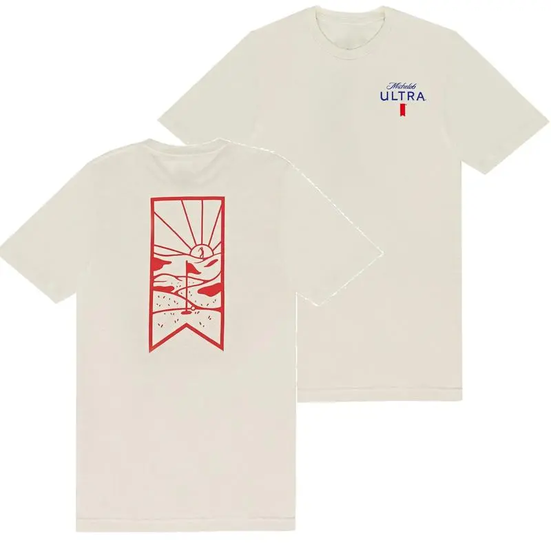 Michelob ULTRA Vintage logo Golf Course T-shirt Menswear Top