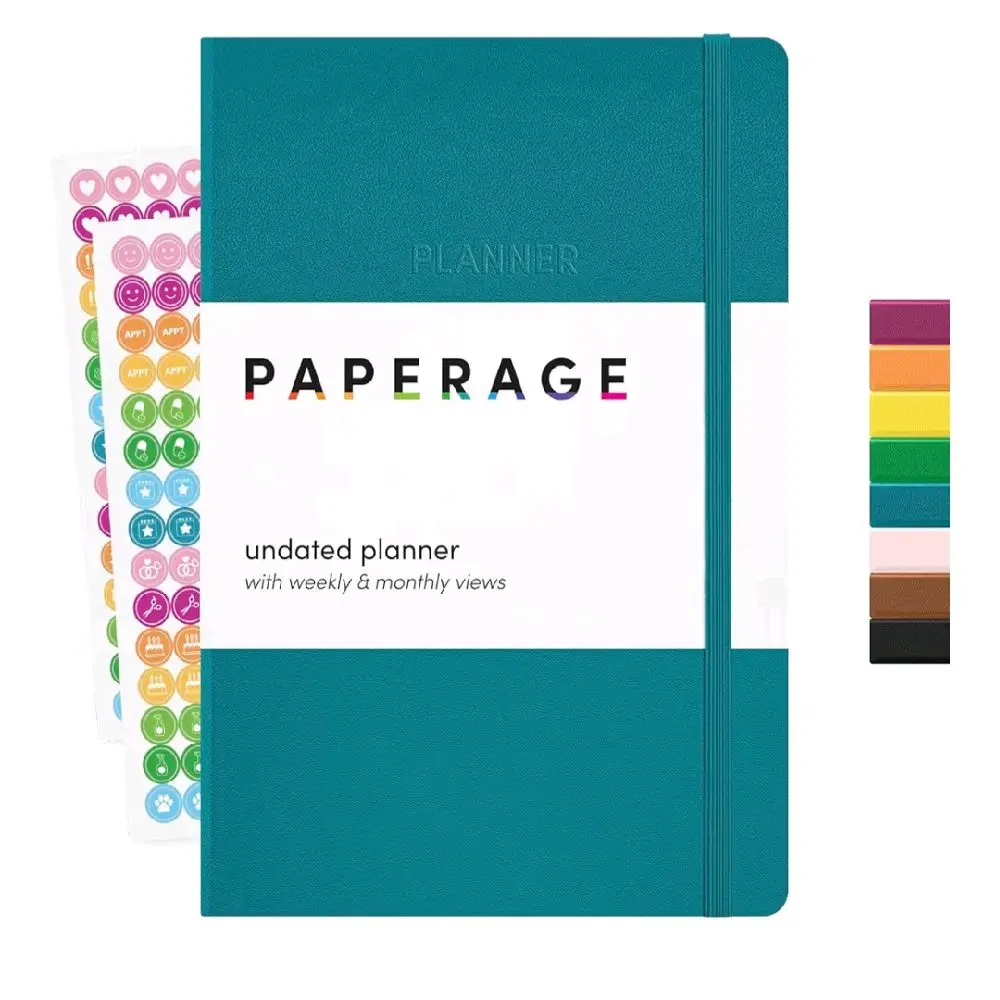 PAPERAGE Undated Weekly & Monthly Hardcover Planner