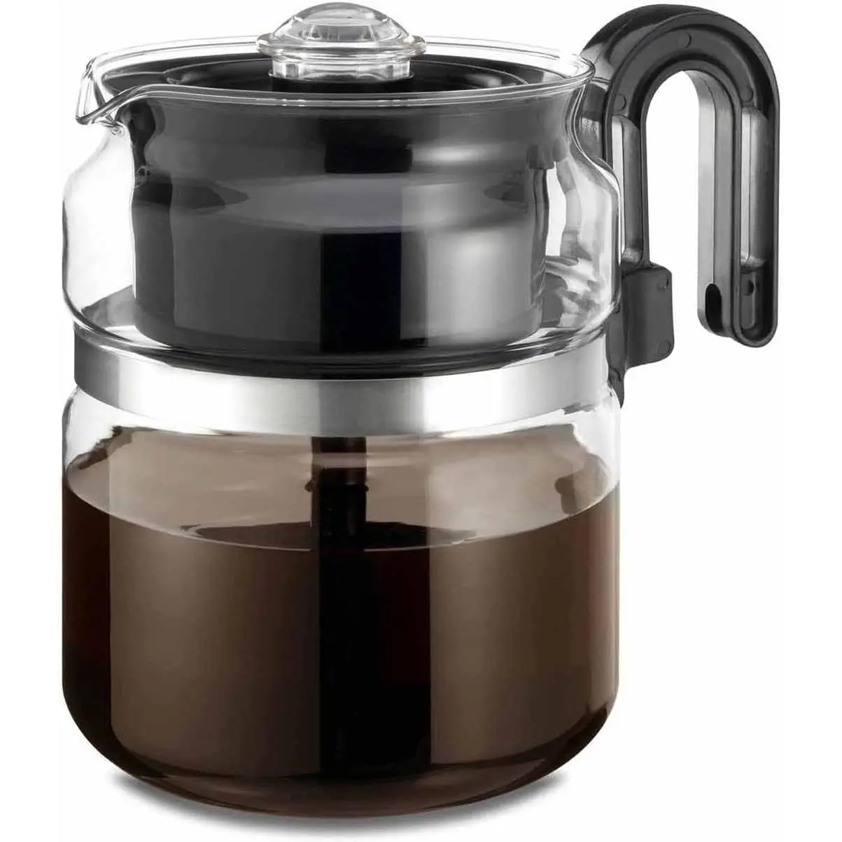 8-Cup Glass Stovetop Percolator Coffee Pot - Borosilicate Glass Coffee Percolator - BPA Free - Dishwasher Safe - ing on Electric and Gas Ranges