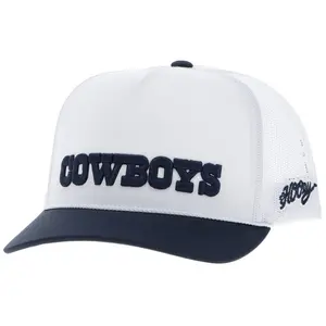 HOOEY "DALLAS COWBOYS" HAT WHITE W/NAVY LOGO