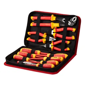 【DealsForYouDays】VEVOR Insulated Screwdriver Set, 12-Piece Professional Electrical Screwdriver Set, 1000V Insulated Electrician Tool Set, with Magnetic Phillips Slotted Tips, Insulated Pliers, and Diagonal Pliers