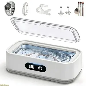Ultrasonic Cleaner 2026 Model - 304 Stainless Steel Inner Tank, 5 Timer Settings for Deep-Cleaning Jewelry, Eyeglasses, Small Metal Parts