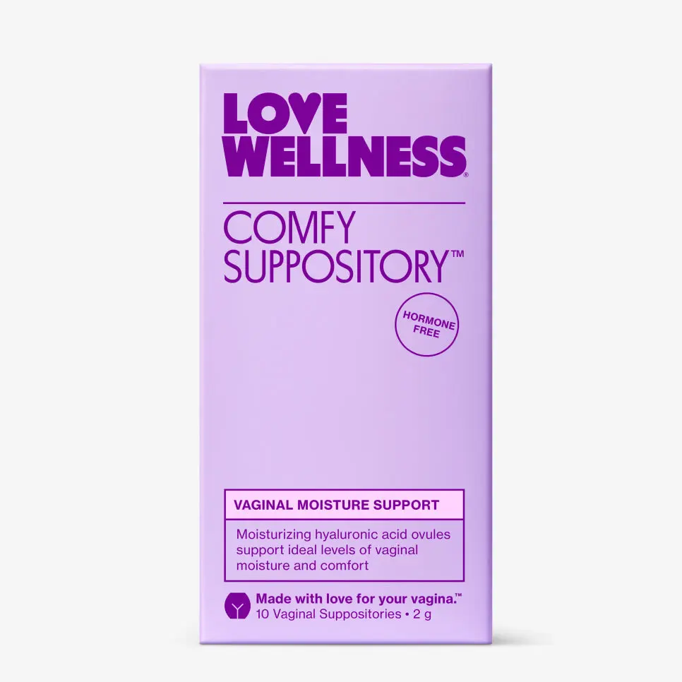 Comfy Suppository™   | Women's Hydrating Suppositories for Healthy Levels of Vaginal Moisture | Hormone-Free with Hyaluronic Acid & Tremella Mushroom for Vaginal Dryness Support | 10 Count