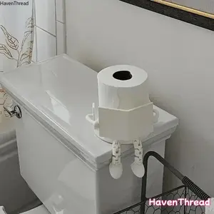 Artistic Toilet Paper Dispenser, Bathroom Organization Accessory with Movable Joints, 1-Size Bathroom Gadget for Home/Office Toilet Decor
