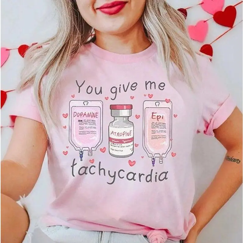 Nurse Valentine's Day Shirt - Pharmacist Critical Care ICU PICU Rn Valentine Tshirt, Micu Sticu Cvicu Vday gift, Pharmacy Tech T-Shirt Casual Tops Streetwear Classic Vintage Basics Street Unisex T-shirts Size S-5XL