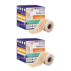 1/2 Pack Silicone Scar Sheets,Reusable Silicone Scar Tape,Silicone Scar Removal Strips for Surgical,C-Section,Tummy Tuck,Keloid Scars (1.6"X 59" Roll-1.5M) Keloid Bump Removal
