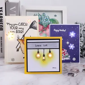 Twinkle Light with Three Bright/Warm White Flashing LEDs;Self-Adhesive Light-Up Units for Making Interactive Twinkle Cards