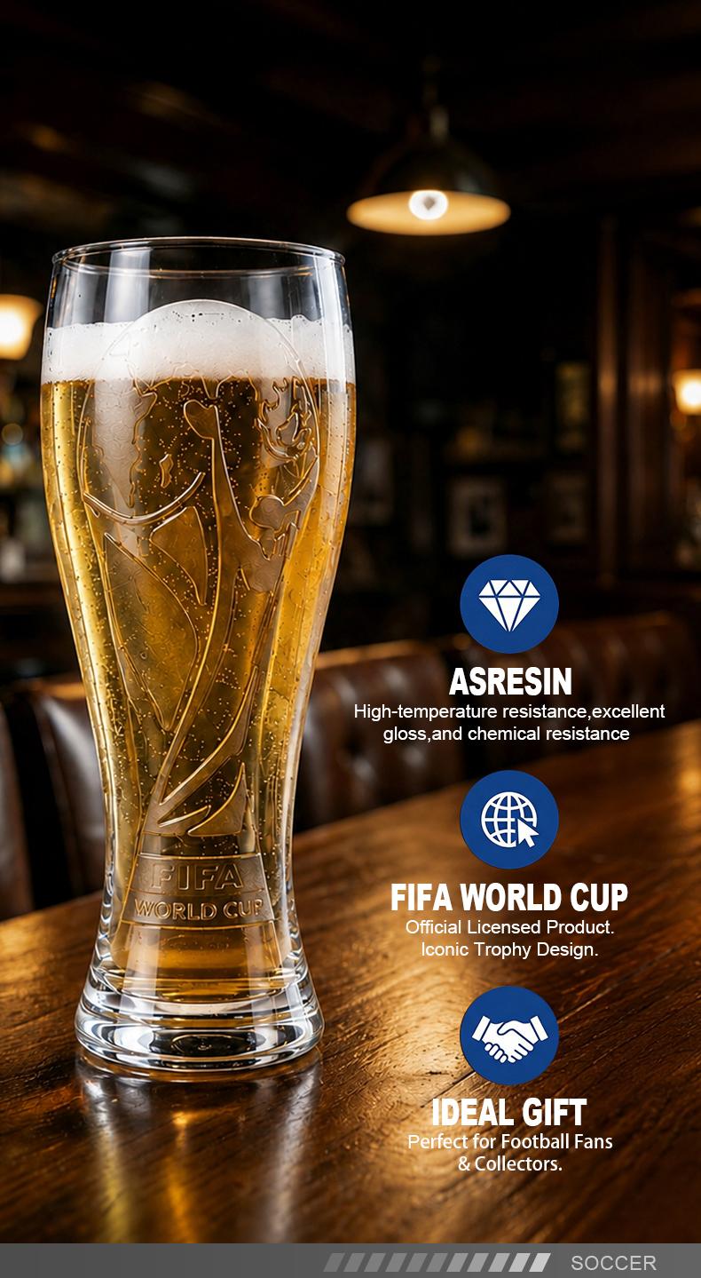 【FIFA WORLD CUP 2026 】Gift Set(Not Glass) 17oz Shatterproof Trophy Pilsner Plastic Beer Cup&Trophy-Shaped Bottle Opener 3-day delivery Perfect for soccer Fans & Parties SummerVibes,summerwins