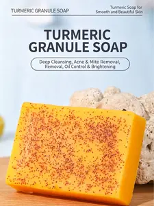 3-Pack Kojic Acid & Turmeric Soap Bar - Brightening Facial Cleanser for Dark Spots, Pigmentation & Acne Care