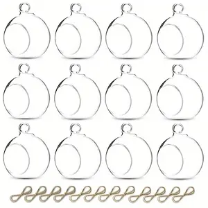 3.15-inch glass ball, glass ornament, hanging tea light holder, glass jar container, wedding centerpiece, backyard decor, Christmas decorations